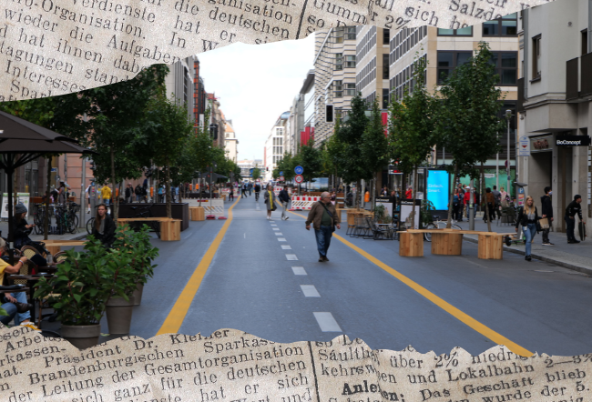 'Flaniermeile': een boulevard richting de oppositie